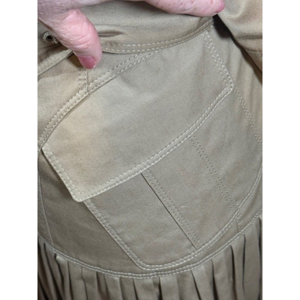 Authentic Burberry London Belted Safari Shirt Dress US Size 2 Khaki Midi‎ - Picture 14 of 16